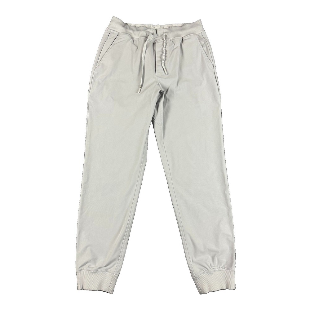 Rhoback Mens Medium Delta Performance Jogger Pants Light Gray Golf Run Tennis